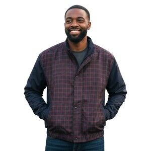 Forresters Rainshedder Jacket Mens Large Plaid Shell Water Repellent Made USA